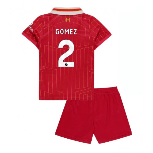 Fotbalové Dres Liverpool Joe Gomez #2 Dětské Domácí 2024-25 Krátký Rukáv (+ trenýrky)